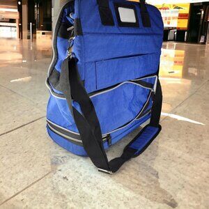 Biaggi Zipsak Boost Expandable Luggage Underseat Carryon Blue 15”-18” Tall